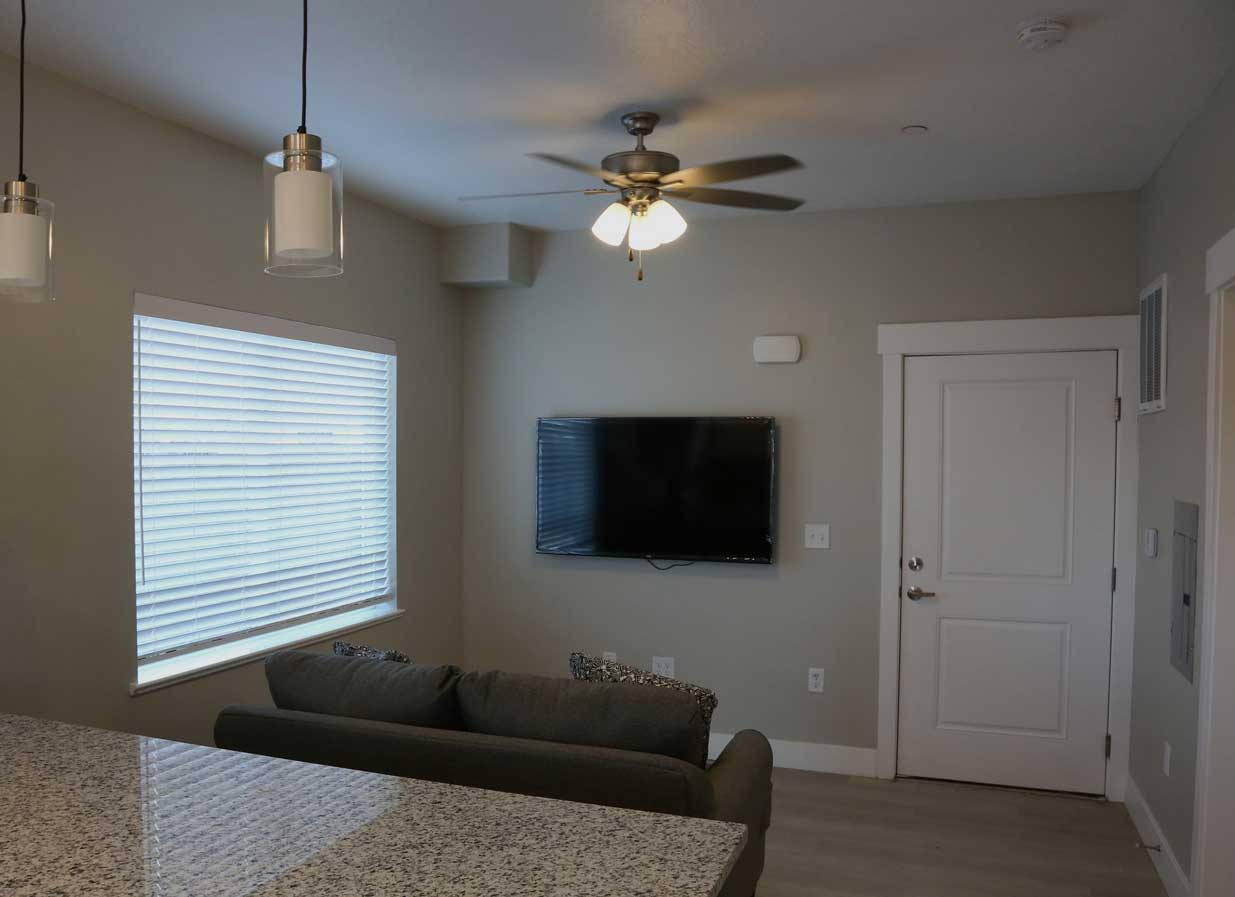 Interior of Food & Care Coalition transitional housing unit